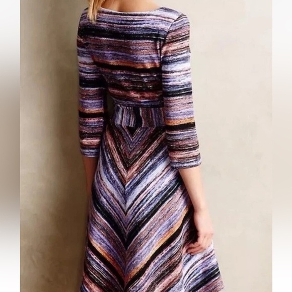 Maeve Kebren Anthropologie Striped Cotton Dress - Picture 7 of 16